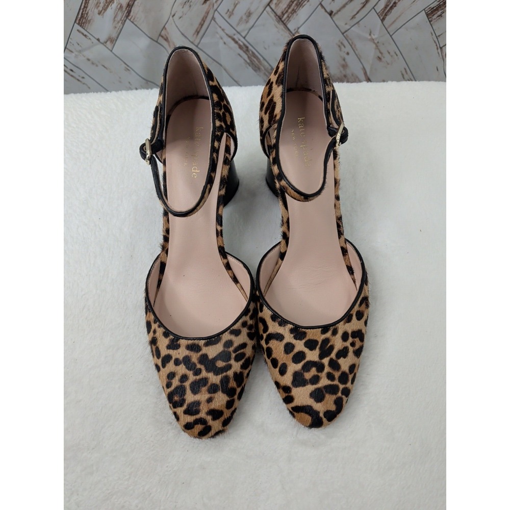 Kate Spade New York Serene Leopard-Print Calf Hair Block Heel Pump